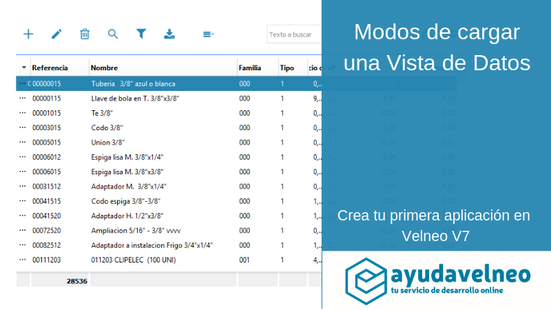 cargar vista de datos